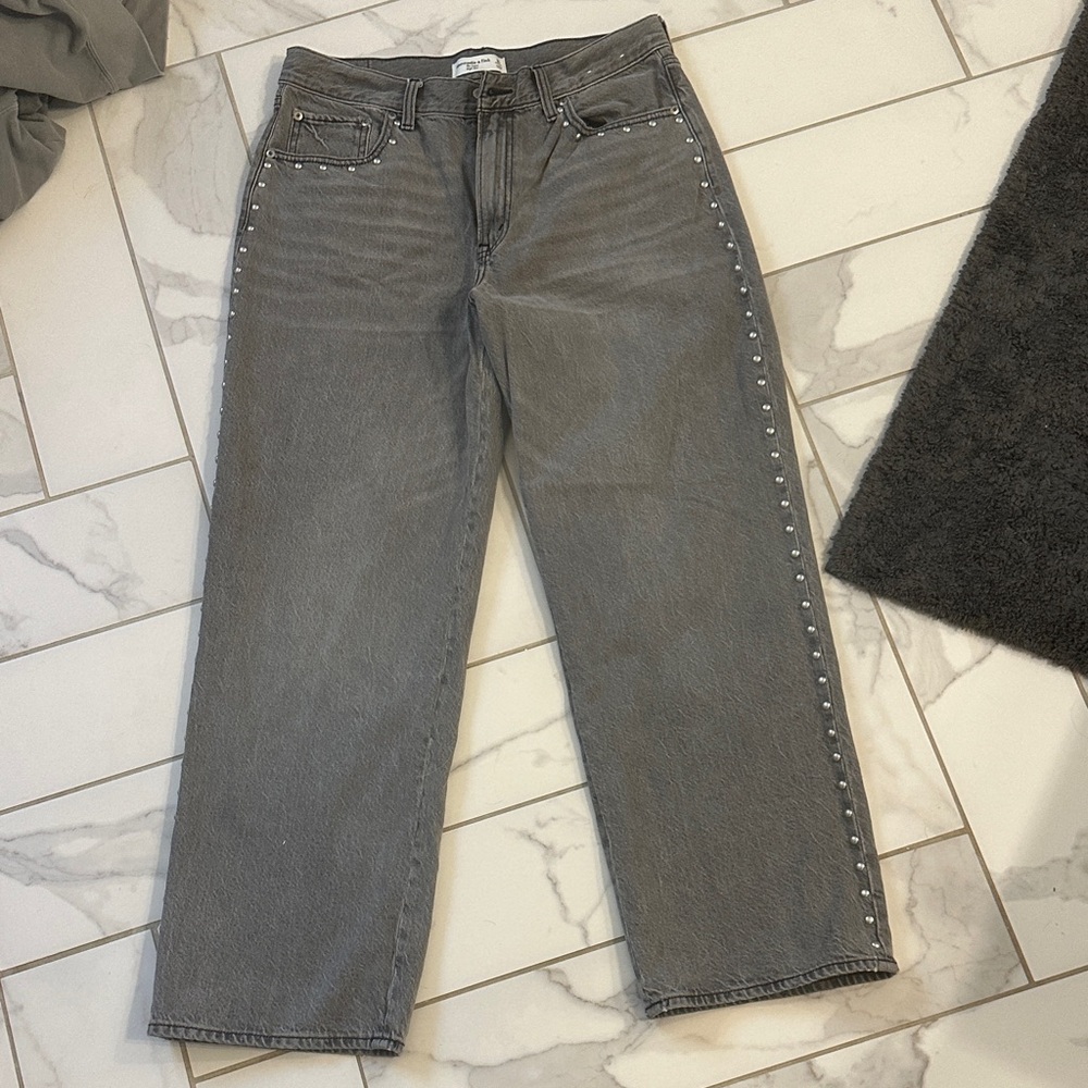 Abercrombie & Fitch Gray High Rise Jeans